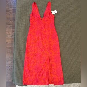 Forever 21 - medium midi dress pink/orange